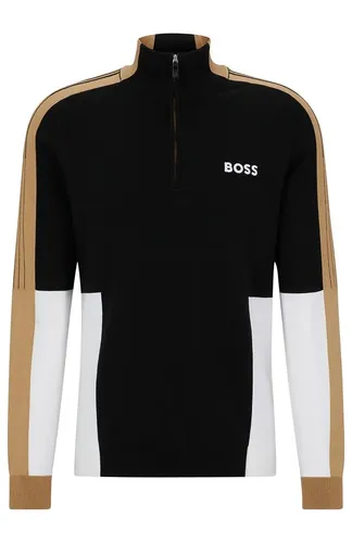 סווטשירט לגבר Knitted Black של בוס BOSS